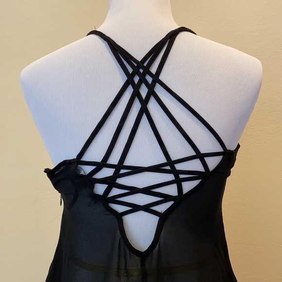 Foreign Exchange Chiffon Braided Top, Size Small - Picture 6 of 6